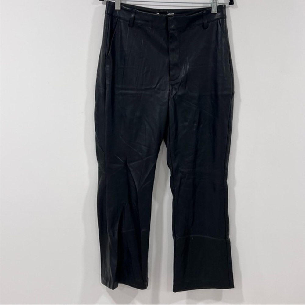 Avec Les Filles Black Leather Trousers